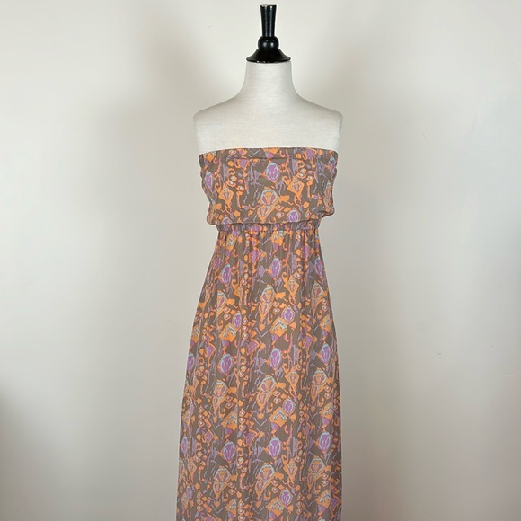 Twelfth Street by Cynthia Vincent for Piperlime silk strapless maxi dress 6 - Picture 1 of 5